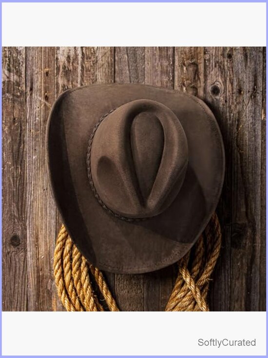 Felt Cowboy Hat with Adjustable Strap - Fits 6 7/8 to 7 1/4 main image 7